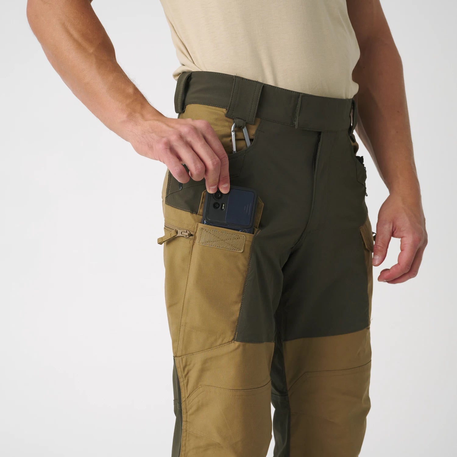 Helikon-Tex Hybrid Outback nohavice DuraCanvas, ash grey/čierna – detail 6