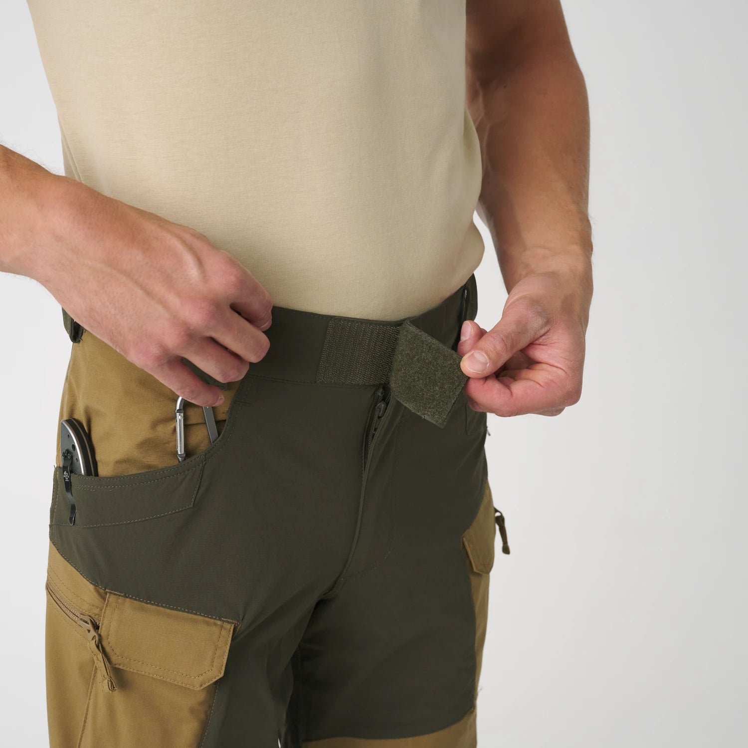 Helikon-Tex Hybrid Outback nohavice DuraCanvas, ash grey/čierna – detail 7