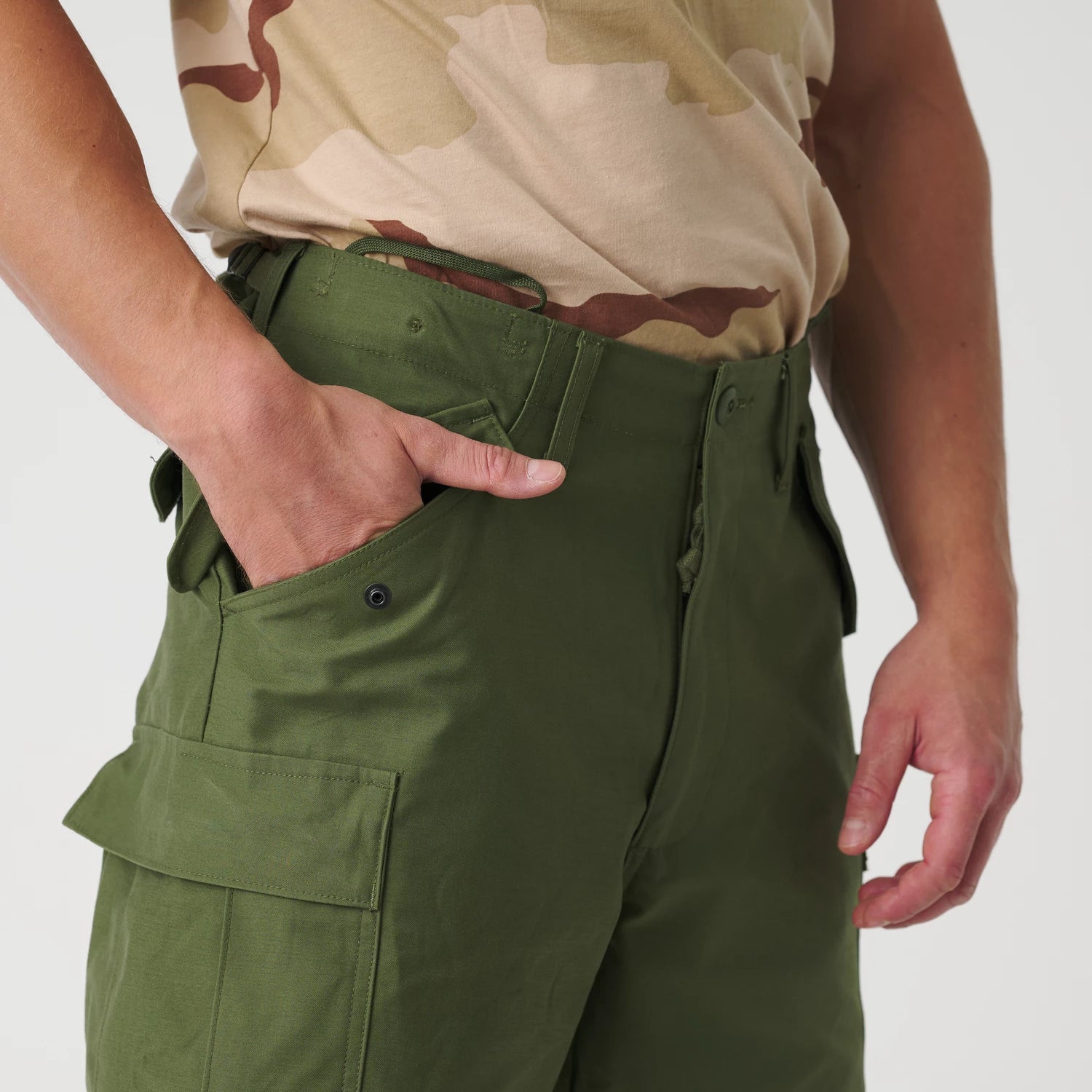 Helikon-Tex M65 nohavice Nyco Sateen, olivovo zelená – detail 6