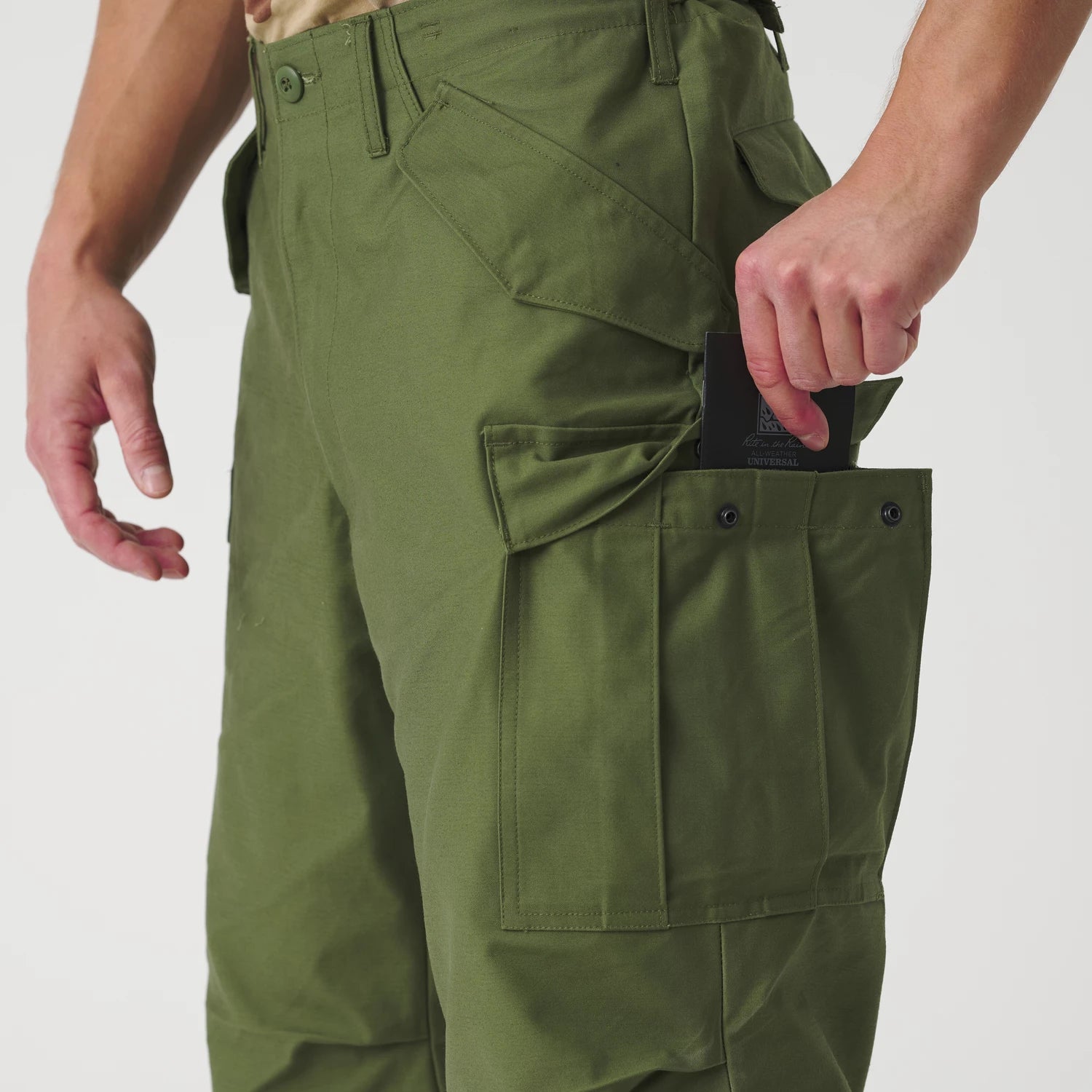 Helikon-Tex M65 nohavice Nyco Sateen, olivovo zelená – detail 8