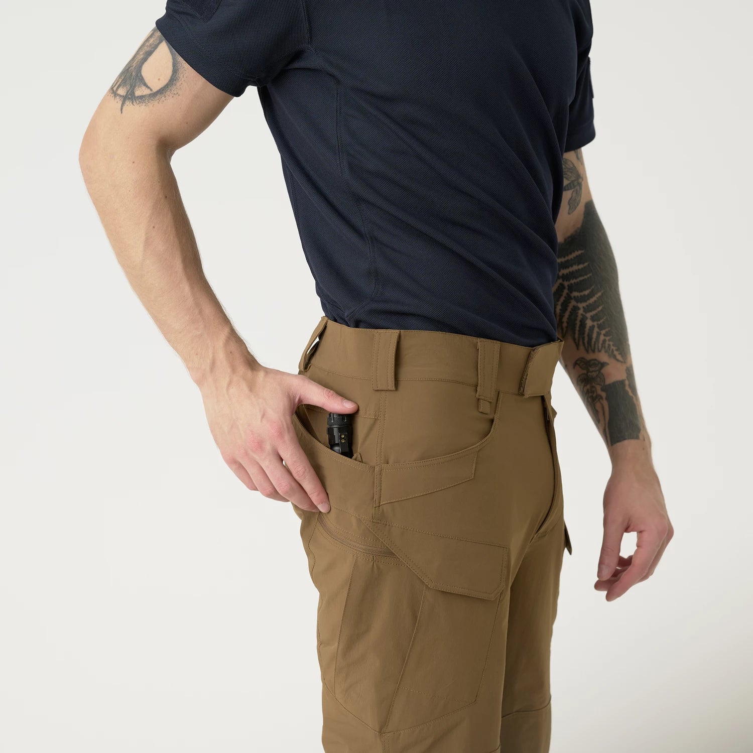 Helikon-Tex OTS 11" šortky VersaStretch taktické outdoorové Versa Stretch Lite, Khaki – detail 7