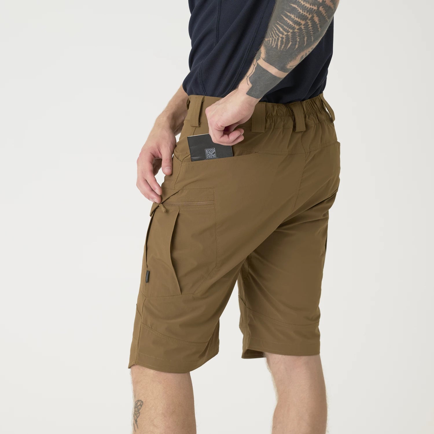 Helikon-Tex OTS 11" šortky VersaStrecth taktické outdoorové Versa Strecth Lite, Mud Brown – detail 8
