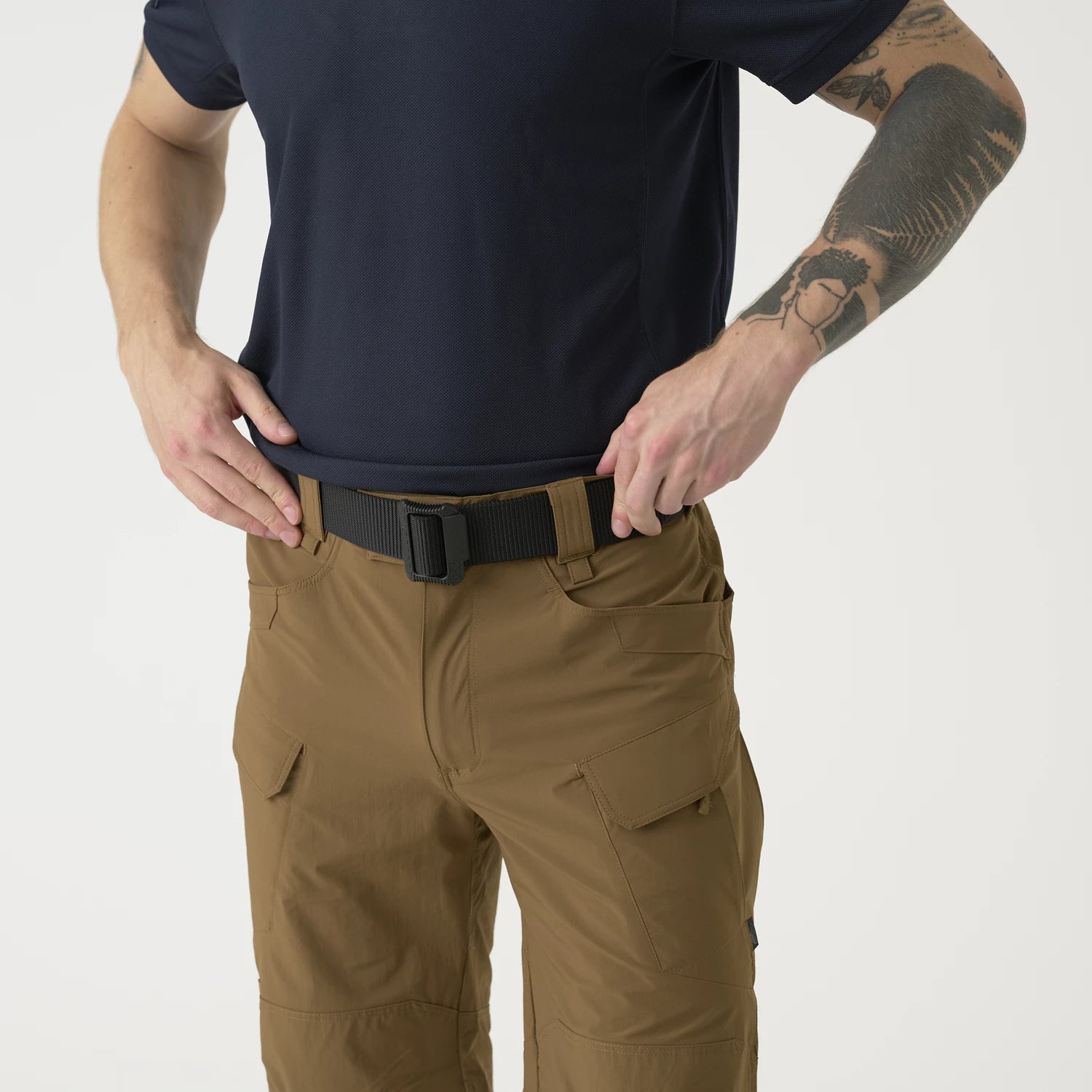 Helikon-Tex OTS 11" šortky VersaStrecth taktické outdoorové Versa Stretch Lite Strecth, Ash Grey / Black – detail 15