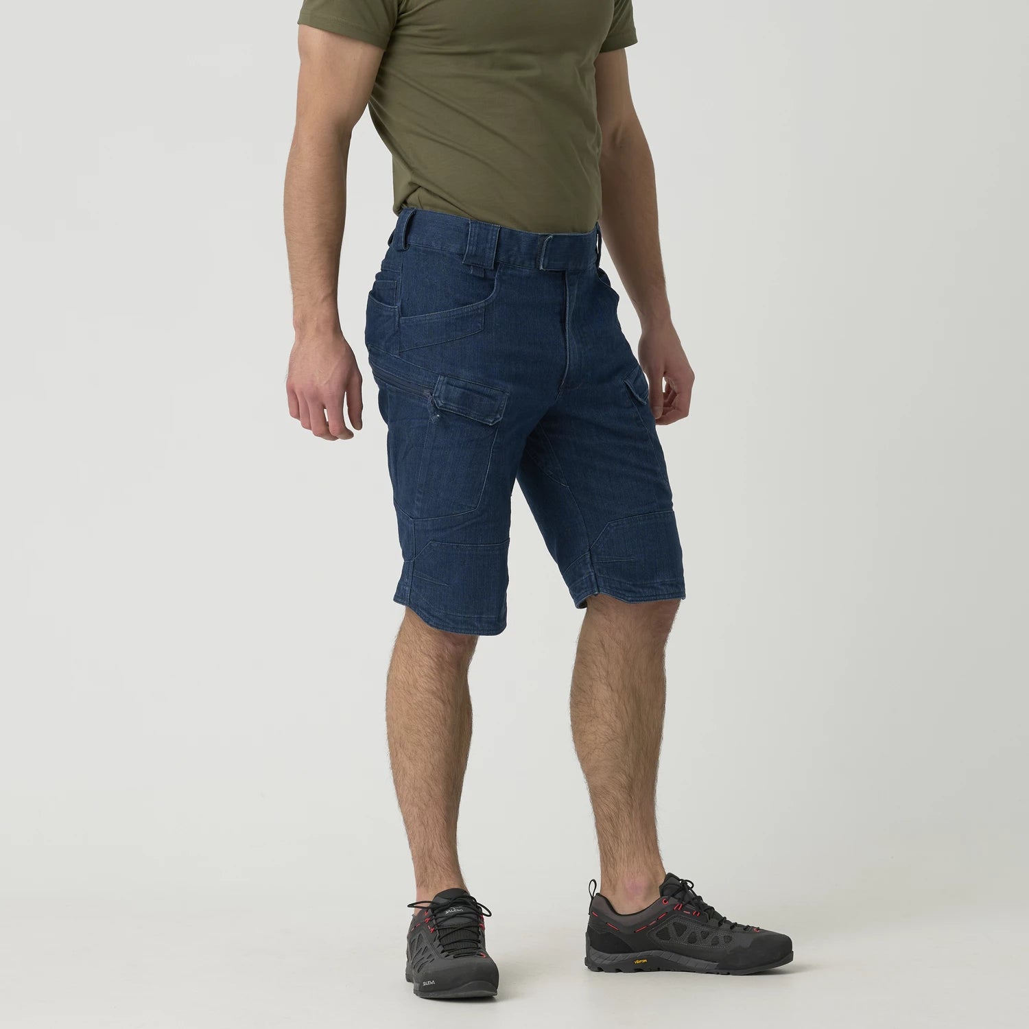 Helikon-Tex UTS krátke nohavice taktické 11'' Denim Stretch, Marine Blue – detail