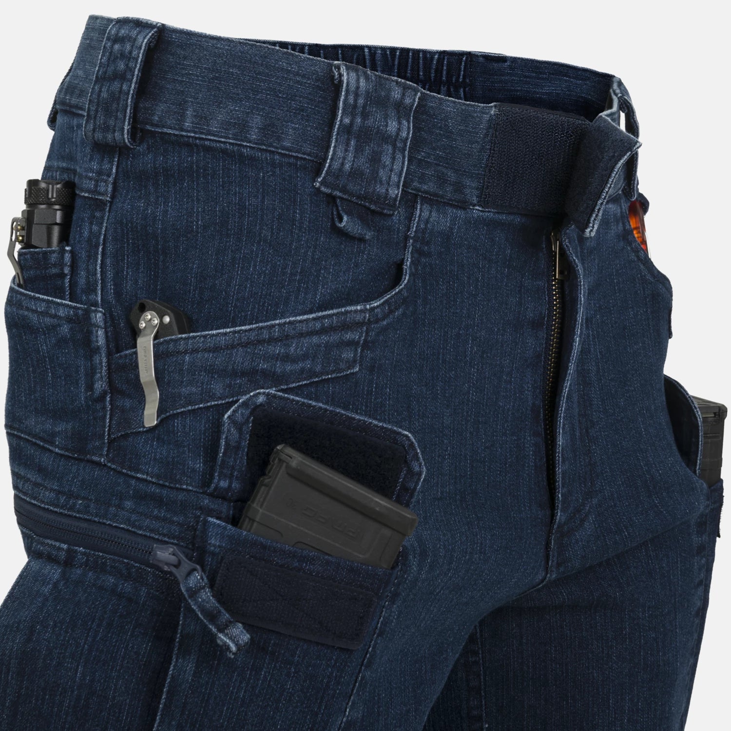 Helikon-Tex UTS krátke nohavice taktické 11'' Denim Stretch, Marine Blue – detail 5