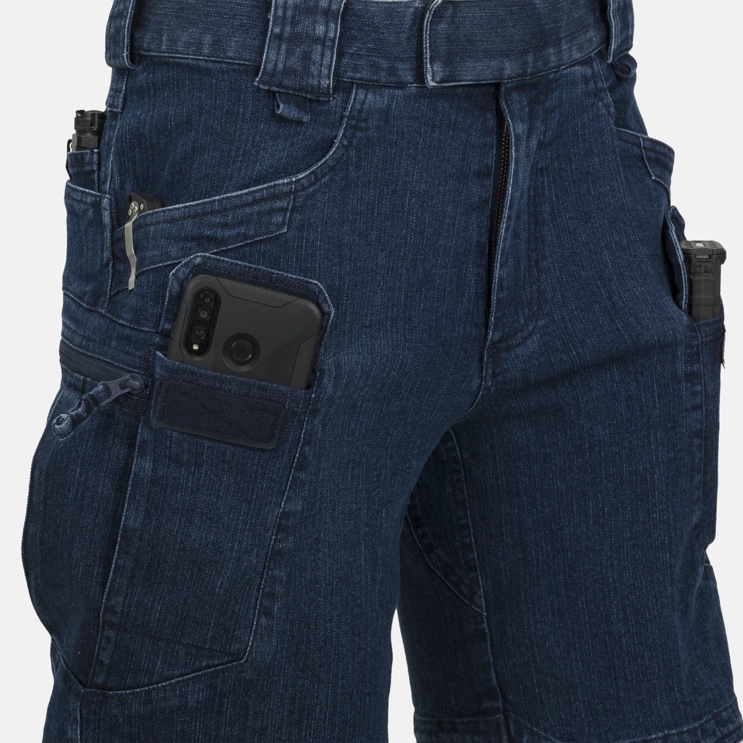 Helikon-Tex UTS krátke nohavice taktické 11'' Denim Stretch, Marine Blue – detail 8