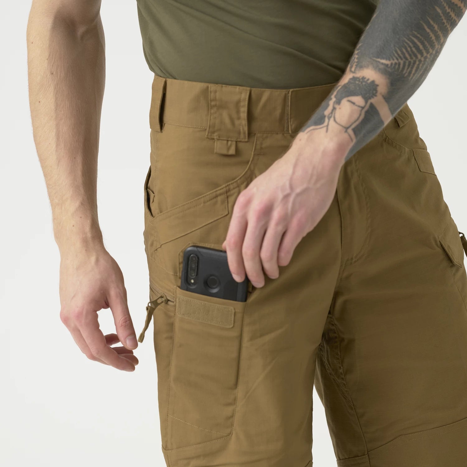 Helikon-Tex Urban Tactical 11" krátke nohavice Rip-Stop polycotton, mud brown – detail 3