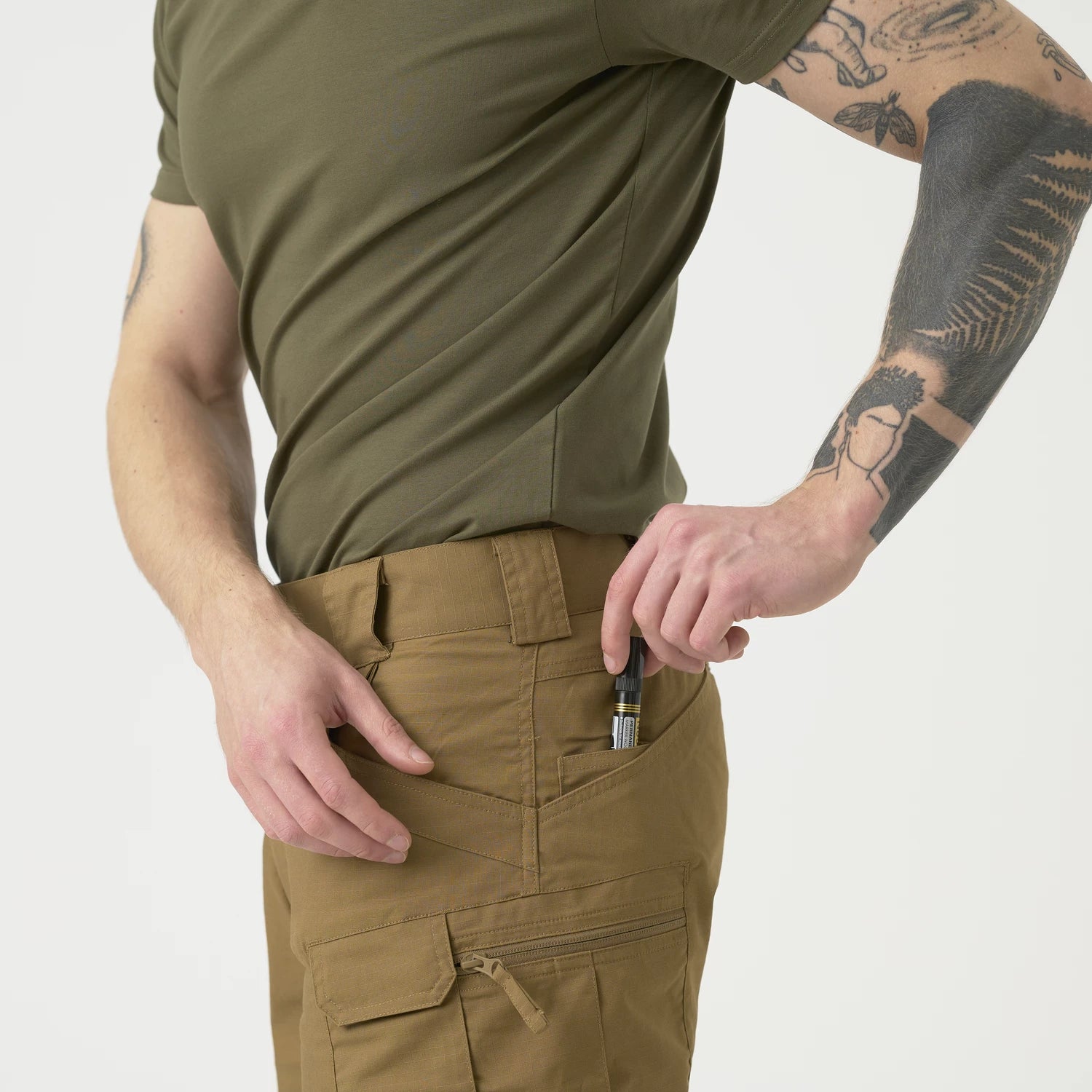 Helikon-Tex Urban Tactical 11" krátke nohavice Rip-Stop polycotton, mud brown – detail 5