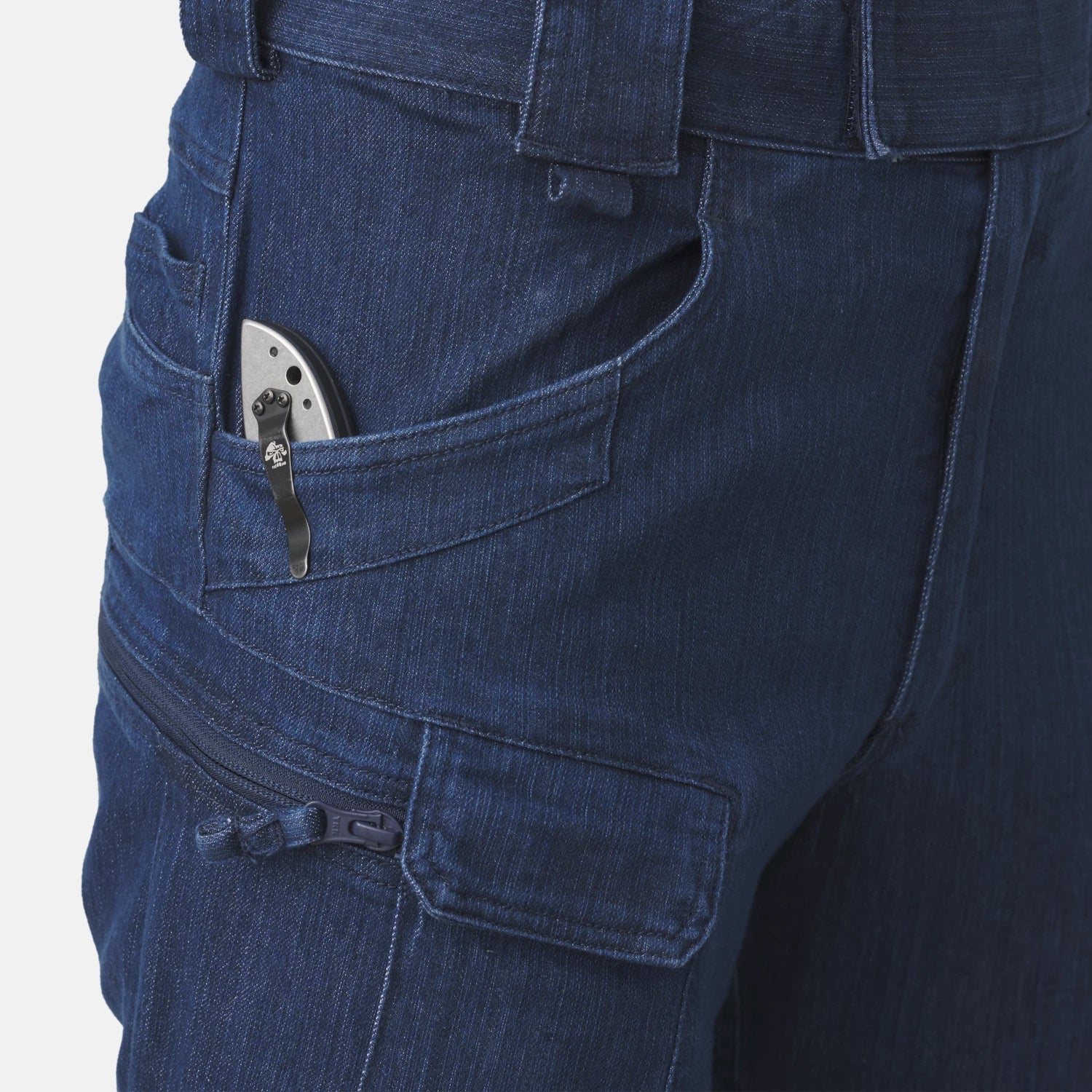 Helikon-Tex UTP nohavice taktické Denim Stretch, Marine Blue – detail 5