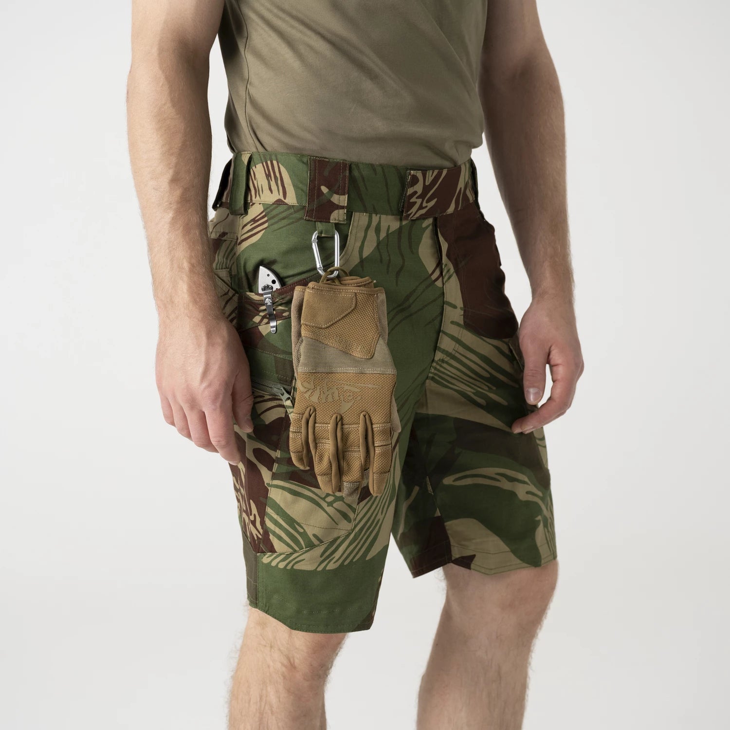 Helikon-Tex UTS krátke nohavice taktické 8.5" PolyCotton Stretch Ripstop, Rhodesian camo – detail 1