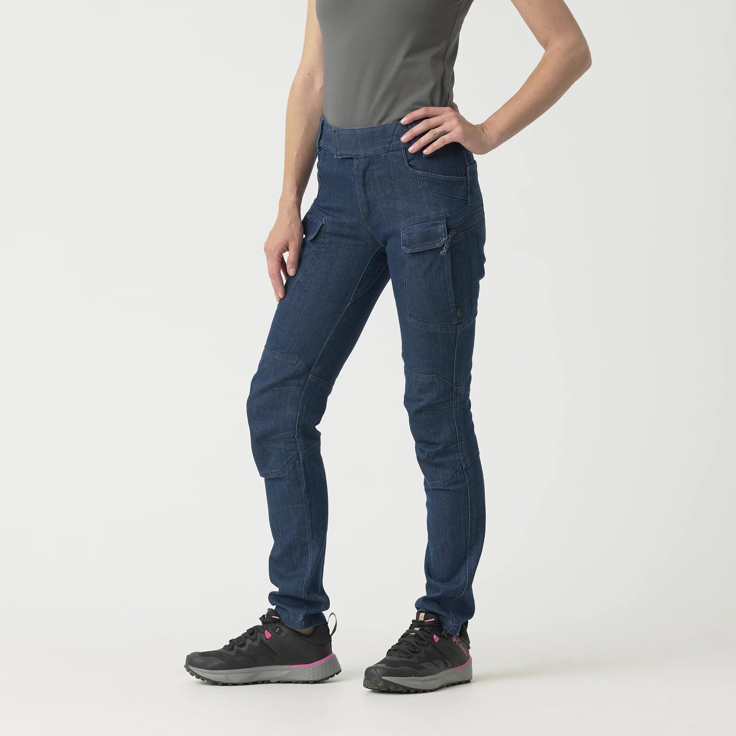 Helikon-Tex UTP Resized mestné nohavice taktické dámske Denim Stretch Mestské, Marine Blue – detail