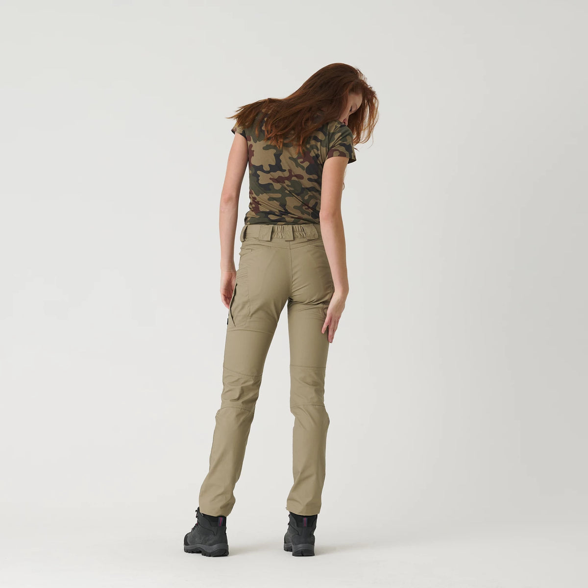 Helikon-Tex UTP Resized mestské nohavice dámske taktické PolyCotton Ripstop, Khaki – detail 3