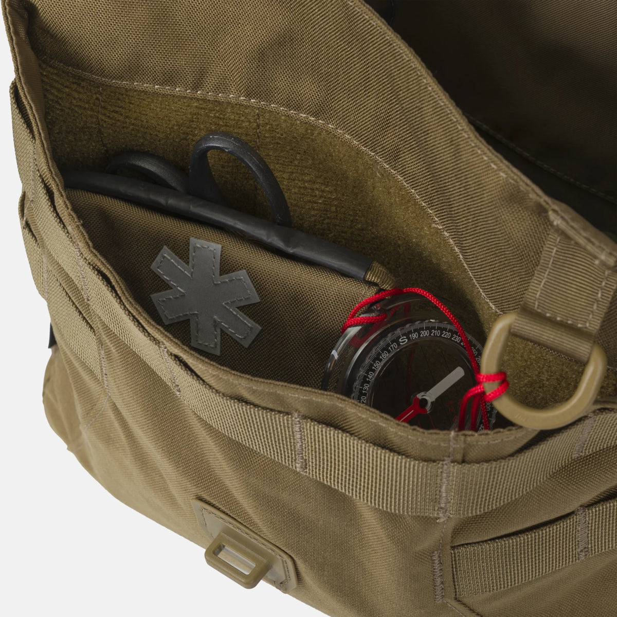 Helikon-Tex Bushcraft Haversack Bag taška cez rameno Cordura®, olivová/čierna – detail 2