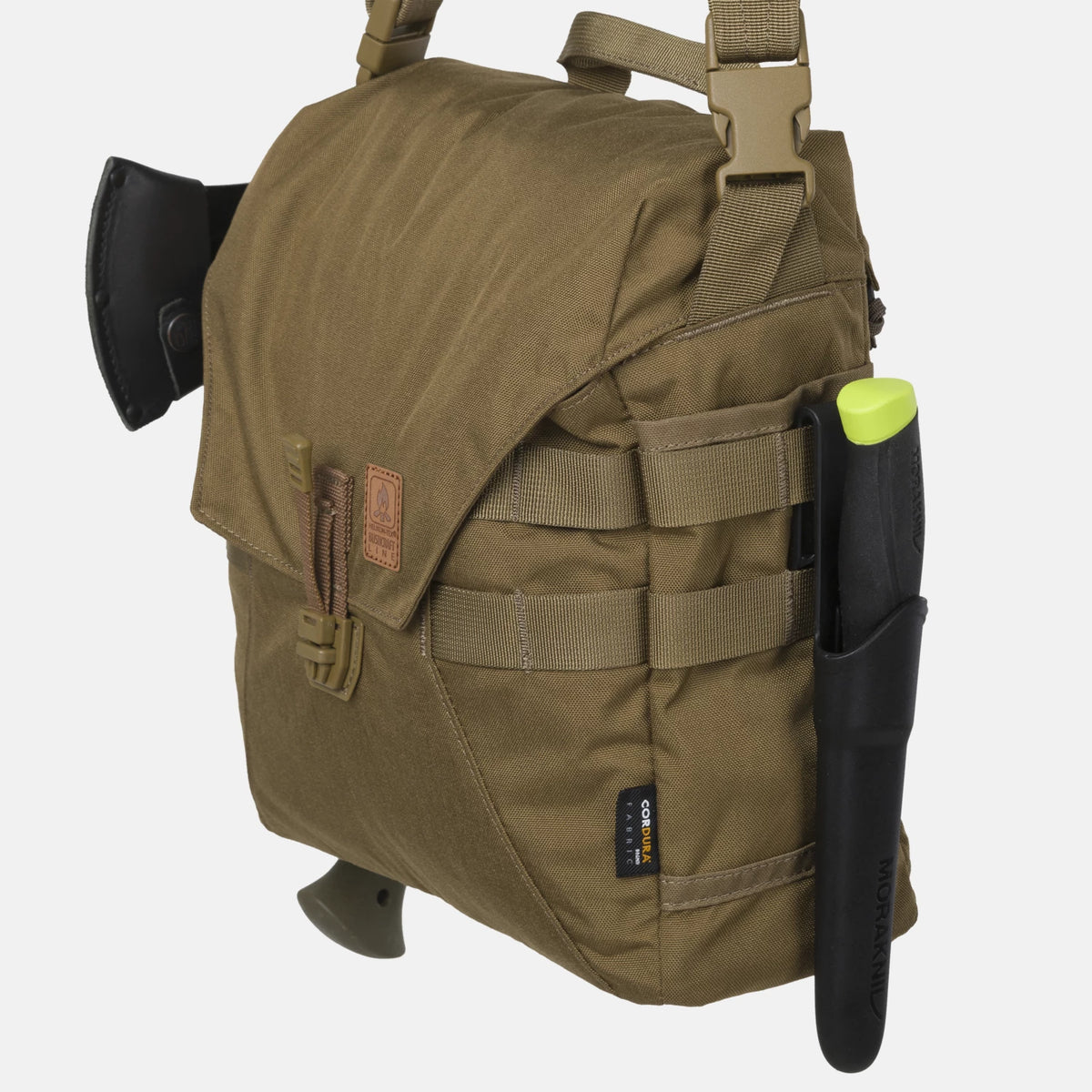 Helikon-Tex Bushcraft Haversack Bag taška cez rameno Cordura®, olivová/čierna – detail 6