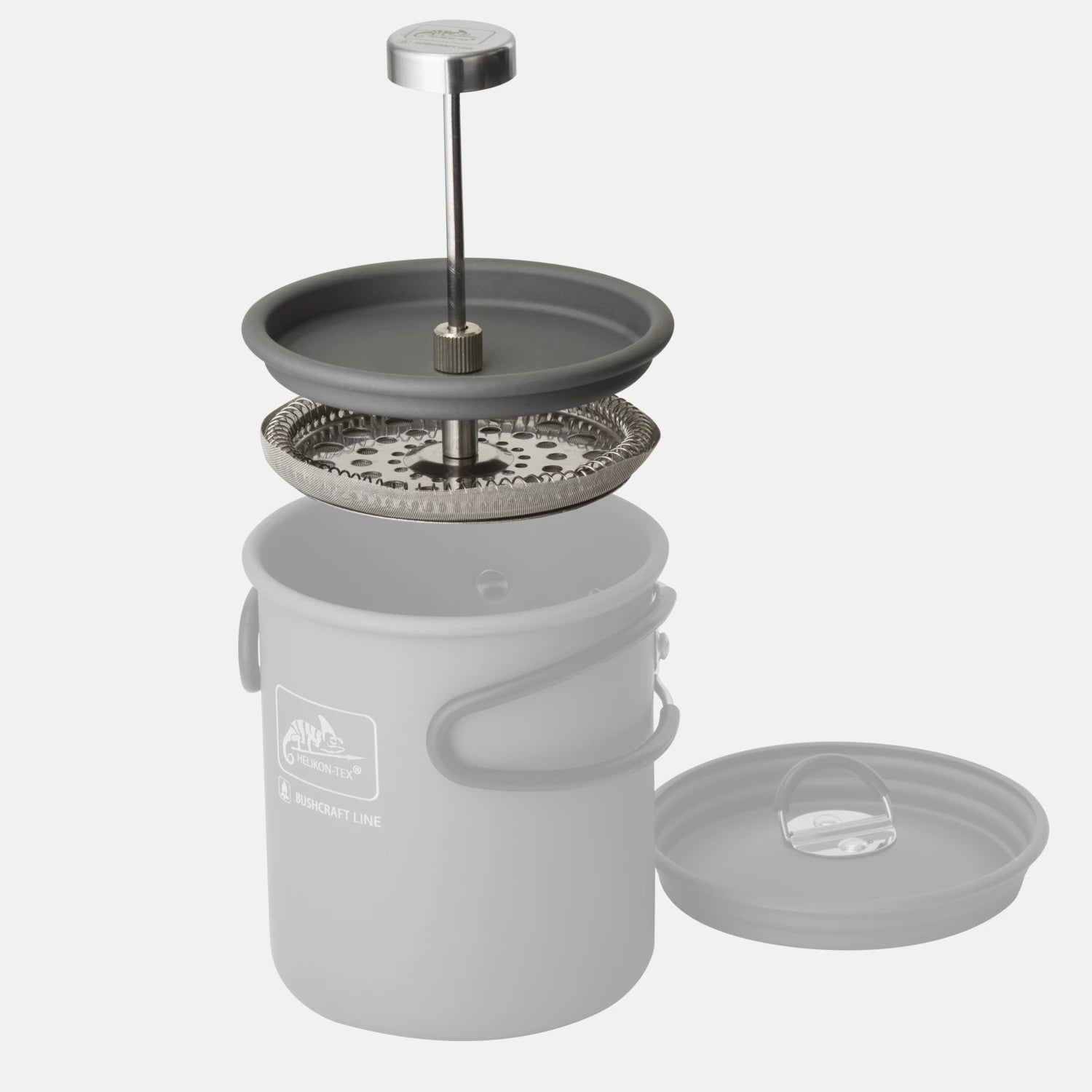 Helikon-Tex Camp coffee press k hrnčeku, šedý – detail 4