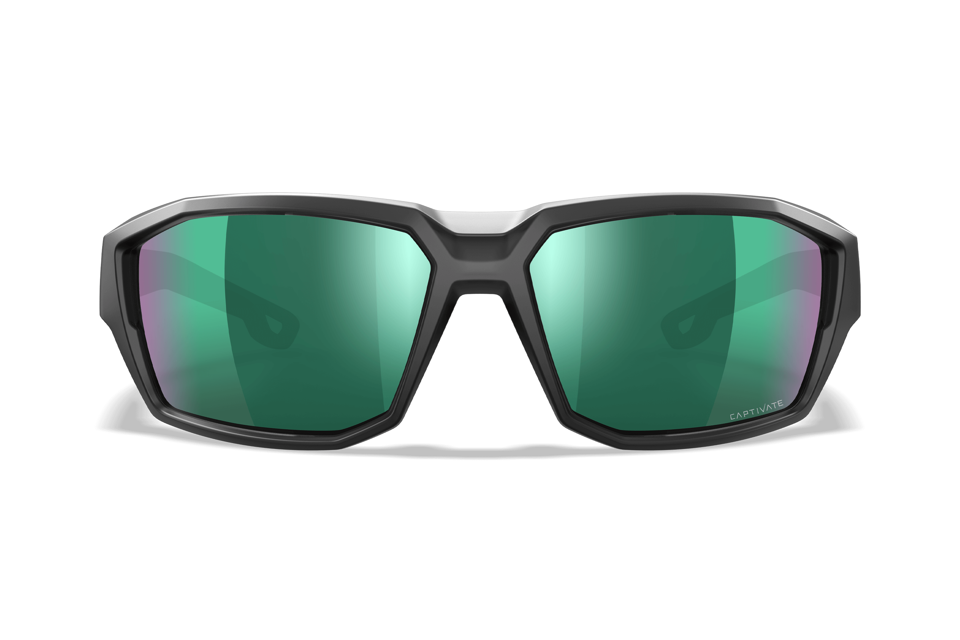 Wiley X Alpine occhiali da sole, Matte Translucent Black / CAPTIVATE Polarized Green Mirror