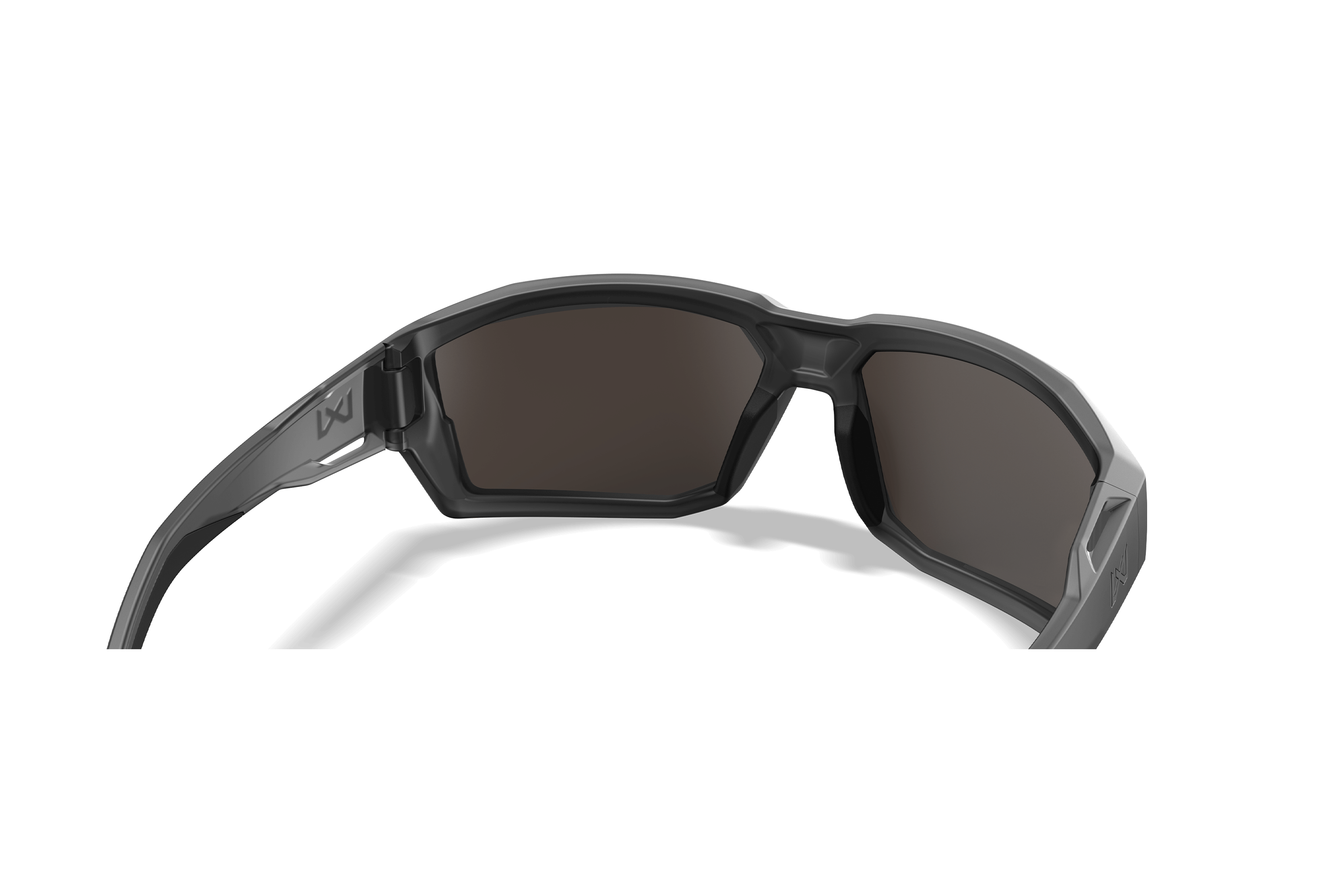 Wiley X Alpine Ballistic Sunglasses, Matte Translucent Black / CAPTIVATE Polarized Green Mirror