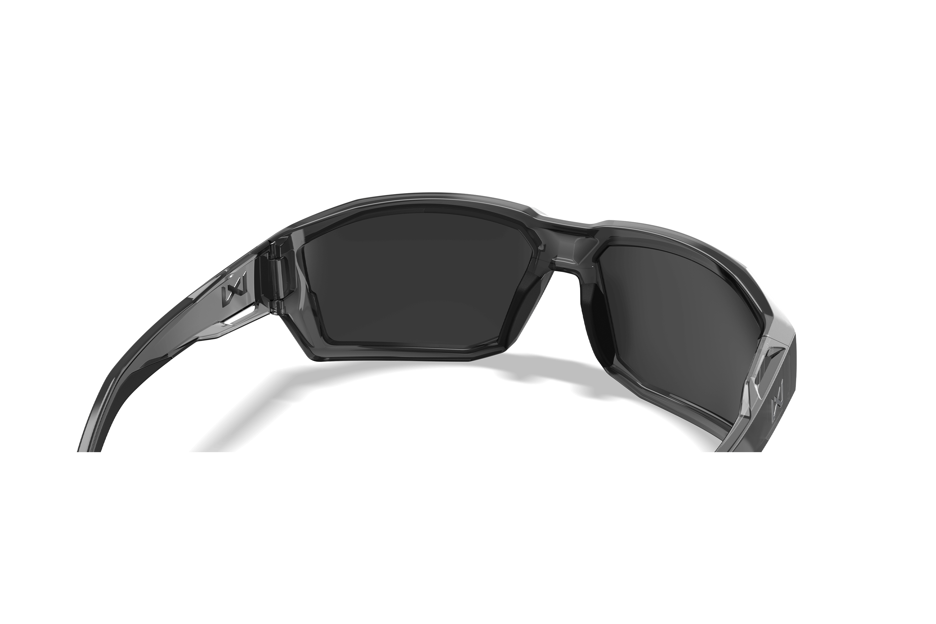 Wiley X Alpine Ballistic Sunglasses, Gloss Crystal Grey / CAPTIVATE Polarized Blue Mirror