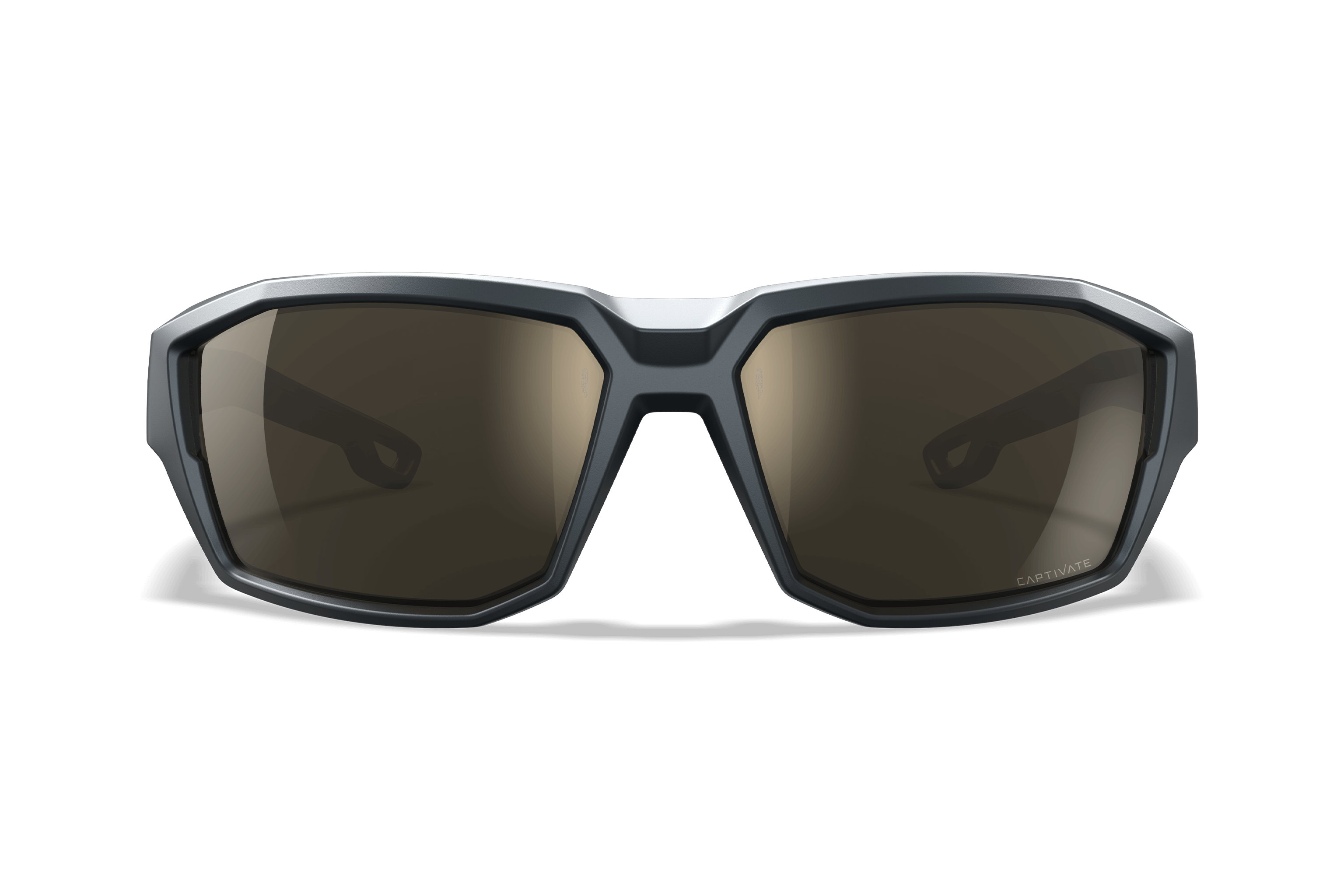 Wiley X Alpine occhiali da sole, Matte Black-Tan / CAPTIVATE Polarized Tungsten Mirror