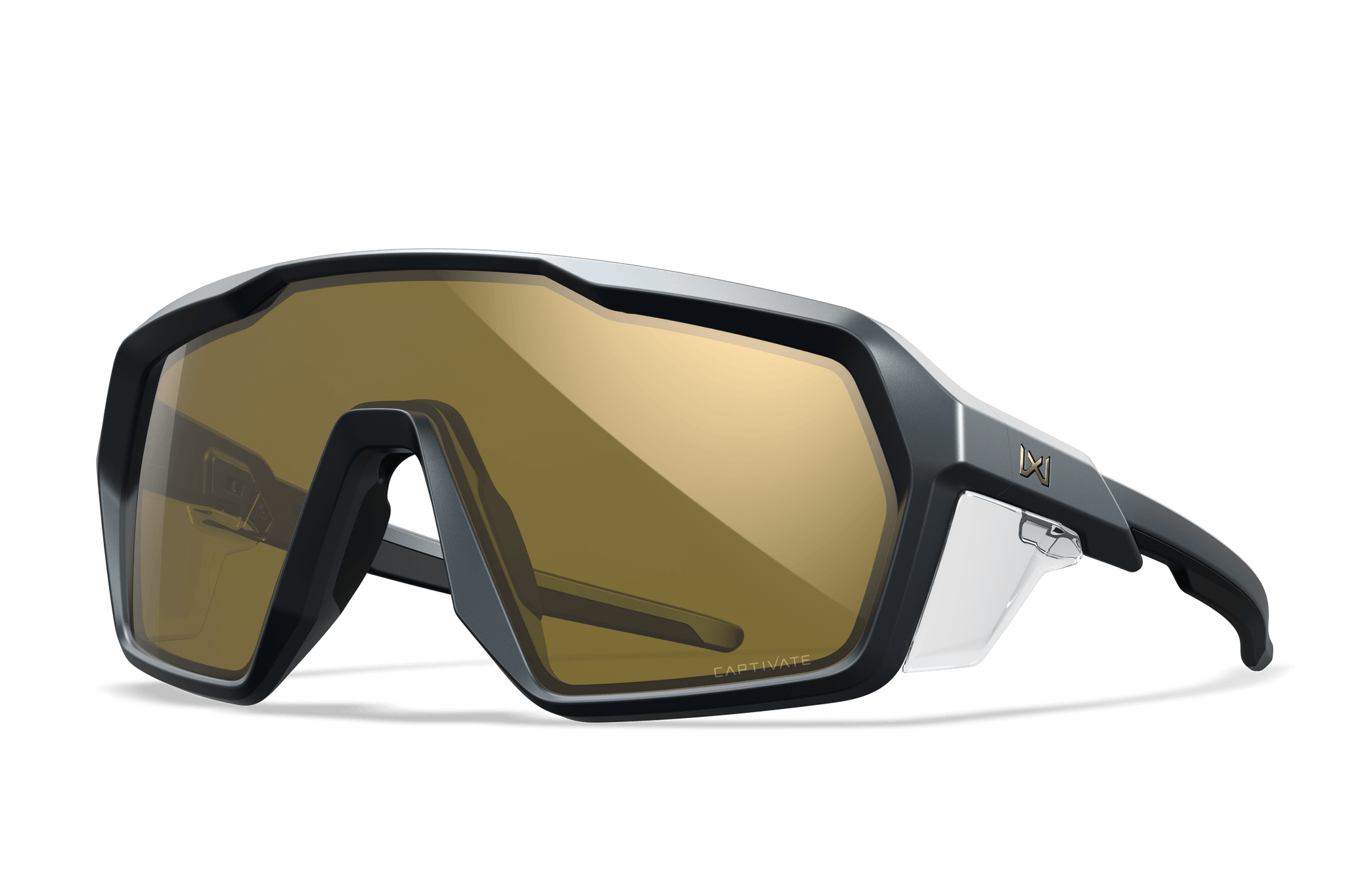 Wiley X Citadel Sunglasses, Captivate Gold Mirror/Matte Graphite Grey