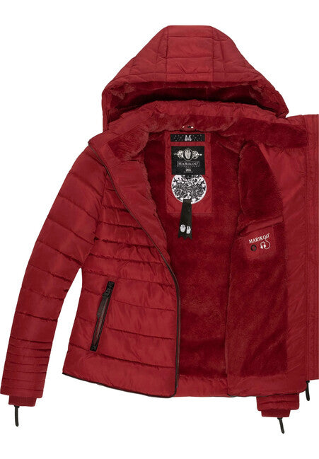 Marikoo Amber giacca invernale con cappuccio, rossa sangue