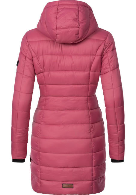 Marikoo Abendsternchen cappotto trapuntato da donna con cappuccio, berry