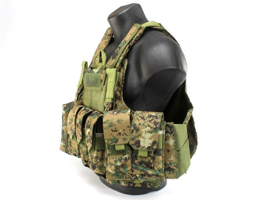 DRAGOWA Tactical Gilet per impieghi gravosi, digital woodland