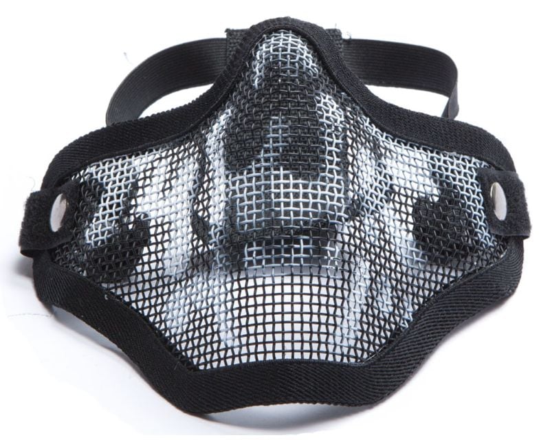 Action Sport Games Maschera protettiva Airsot STALKER ASG con fondo in metallo, nero / bianco