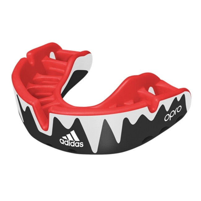 Adidas Gen4 Platinum paradenti, nero, bianco e rosso