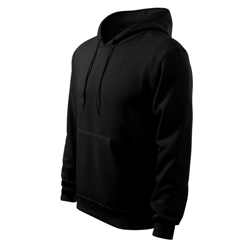 Malfini Hooded felpa con cappuccio, nero, 320g/m