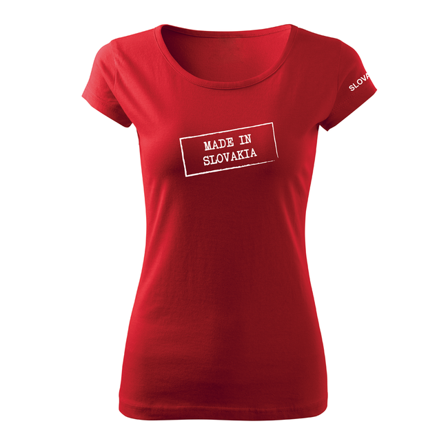 DRAGOWA Maglietta da donna made in slovakia, rossa 150g/m2
