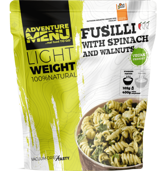 Adventure Menu Fussili con spinaci e noci, 600g
