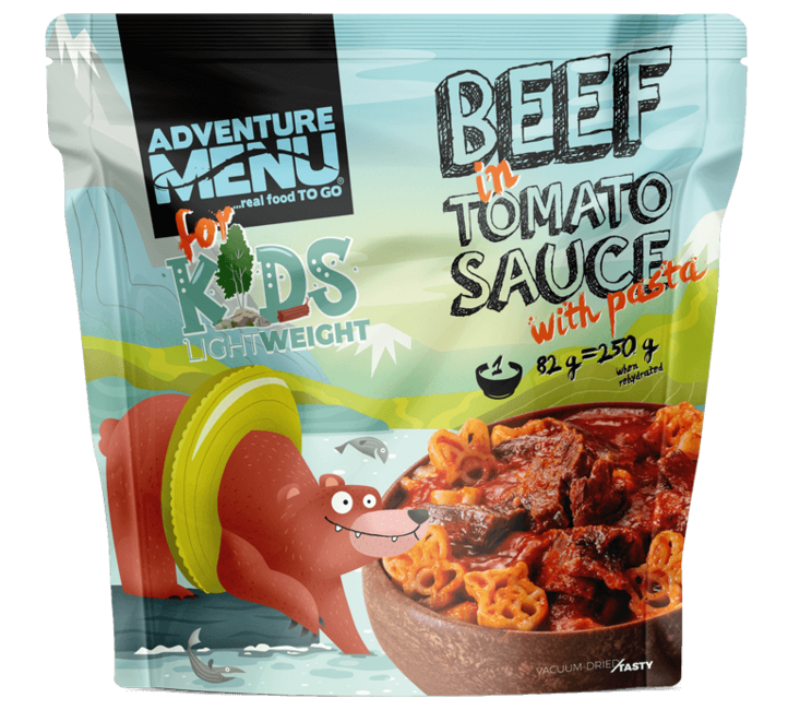 Adventure Menu Manzo in salsa di pomodoro con pasta, 250g