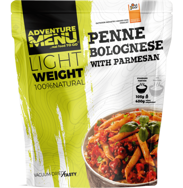 Adventure Menu Penne con ragù alla bolognese e parmigiano, 600g