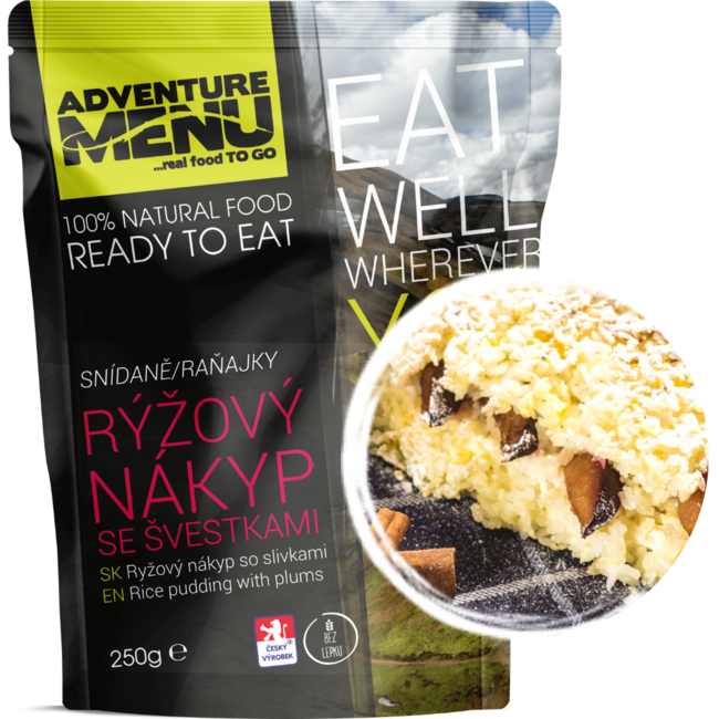 Adventure Menu Budino di riso con prugne, 250g