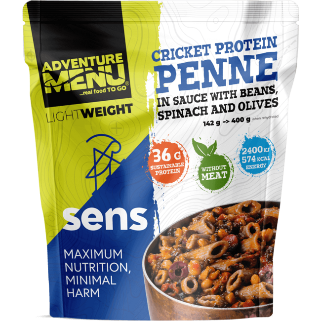 Adventure Menu Penne proteiche al sugo con fagioli, spinaci e olive, 400g