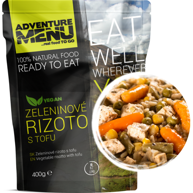 Adventure Menu Risotto alle verdure con tofu, 400g