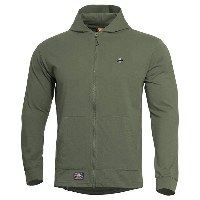 Pentagon Agis Ring Spun G felpa con cappuccio, camo verde