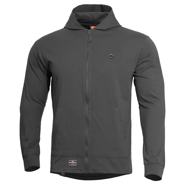 Pentagon Agis ring spun felpa con cappuccio, cinder grey