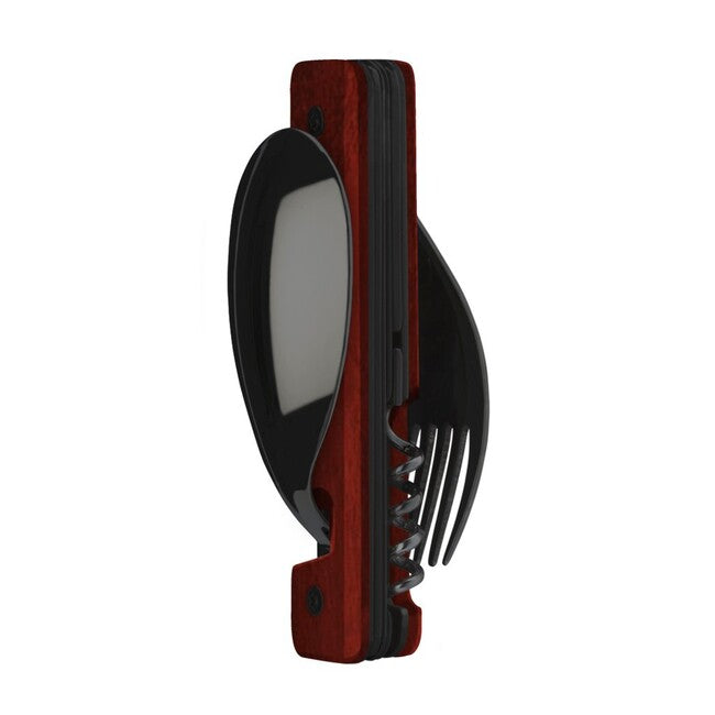 Akinod A02B00005 set multifunzione 13h25, finitura a specchio nero, legno di corallo