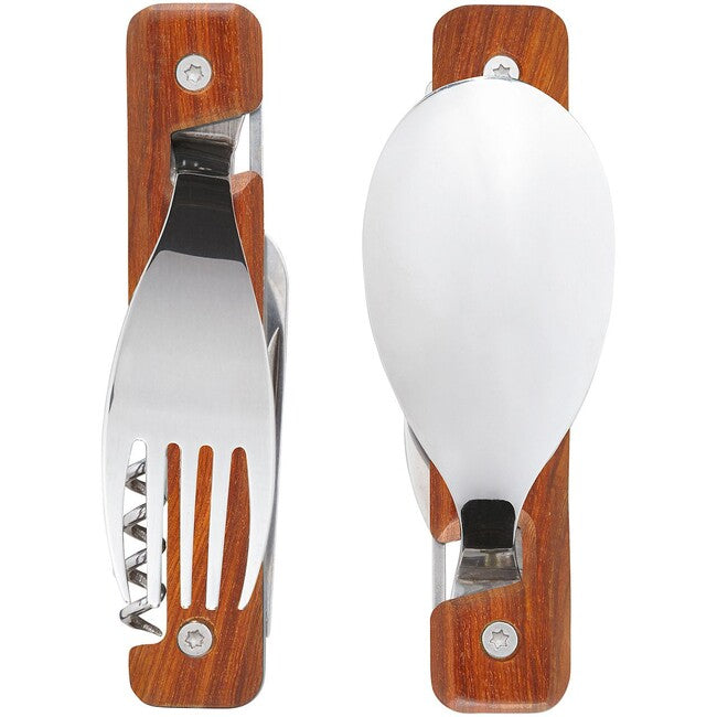 Akinod A02M00005 posate multifunzione 13h25, legno di corallo, specchio lucido