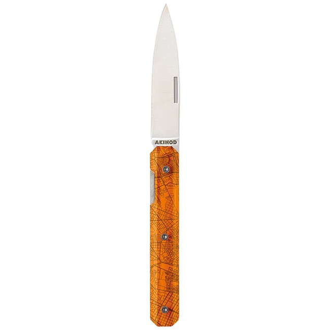 Akinod A03M00016 coltello tascabile 18h07, arancione centro città