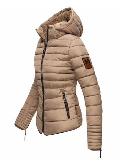 Marikoo Amber giacca invernale con cappuccio da donna, taupe