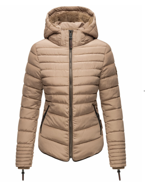 Marikoo Amber giacca invernale con cappuccio da donna, taupe