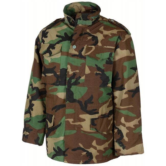 MFH Giacca da campo americana M68 con fodera trapuntata staccabile, woodland