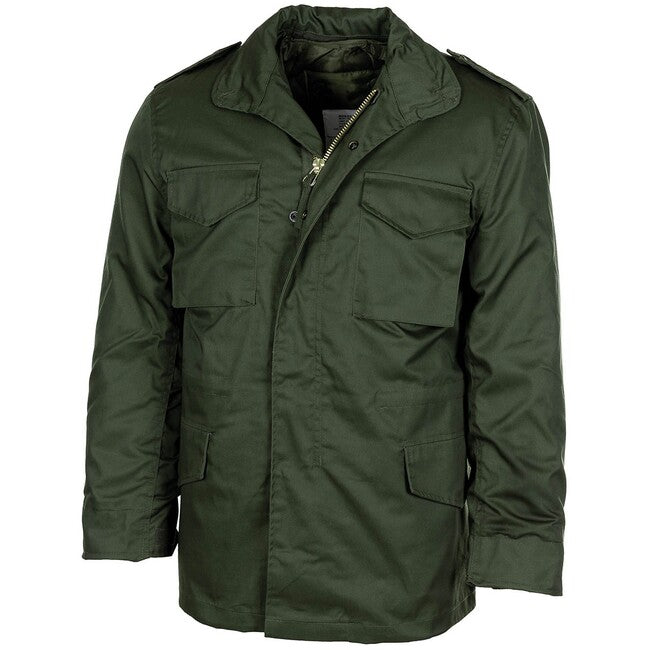 MFH Giacca da campo americana M66 con fodera trapuntata staccabile, verde OD