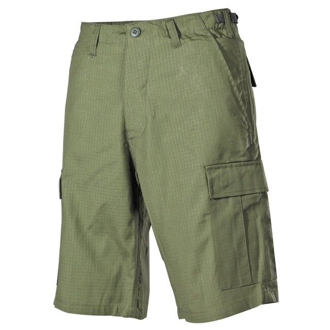 MFH Pantaloni corti americani bdu rip stop, verdi od