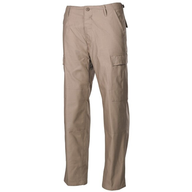 MFH Pantaloni tattici US Combat BDU con sedile e ginocchia rinforzati, kaki