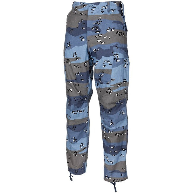 MFH Pantaloni US Combat BDU Rip stop, mimetici blu cioccolato