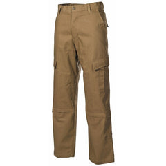 MFH Pantaloni da campo americani acu rip stop, marroni coyote